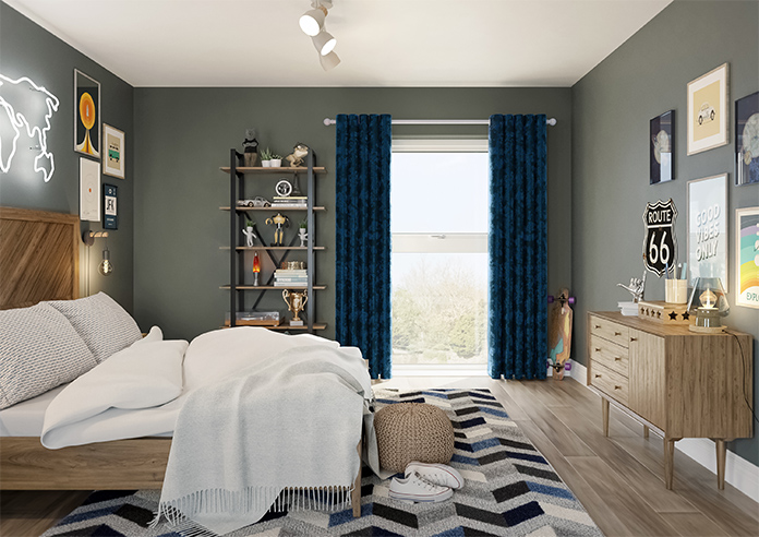 Cyrus Crushed Velvet, Royal Blue - Made to Measure Curtains - Image 14